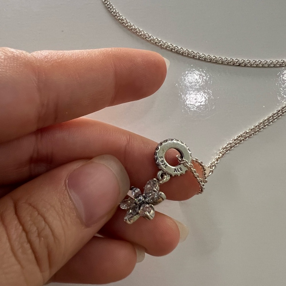 Sparkling Herbarium Cluster Pendant Necklace, 27 inch originally but can go 35